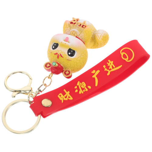 2Pcs Zodiac Snake Key Holder Resin Keychains Multi Color Charm 1