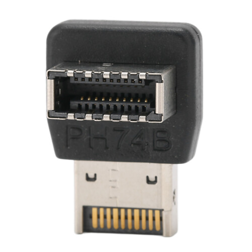USB3.1 Type-E Adapter 90 Winkel für Motherboard PH74B, ABS 1