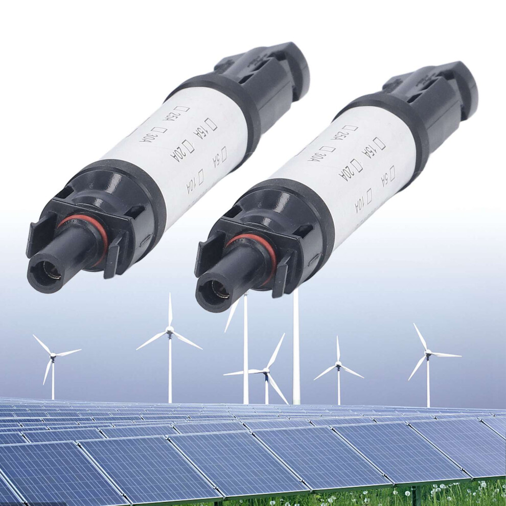 Ip68 Solar Pv Connector Set 2Pcs Waterproof 1000V Fuse 30A For Solar Cables 8101357613997