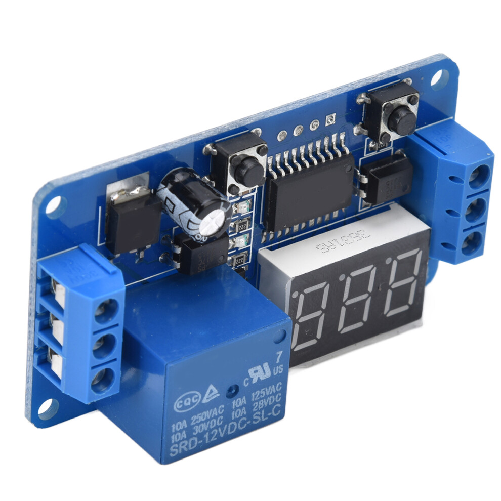 12V Time Control Switch Intermittent Cycle Relay Module With Led Display 6951357614218