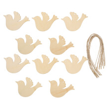 150Pcs Beige Wooden Bird Cutouts Unfinished DIY Craft Slices for Decor