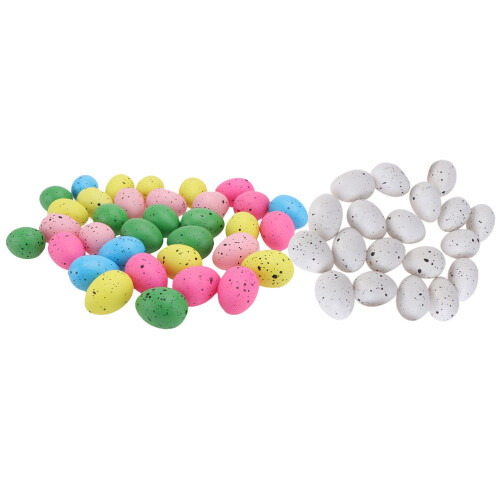 100Pcs Durable Plastic Simulation Bird Eggs Easter Party Decorations