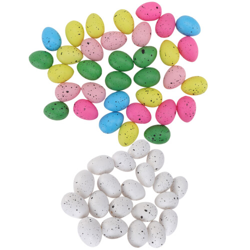 100Pcs Durable Plastic Simulation Bird Eggs Easter Party Decorations 1