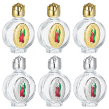 30Pcs Embossed Glass Holy Water Bottles for Baptism and Travel Use