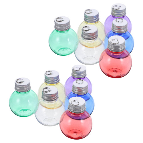 60Pcs Silver Plastic Fillable Baubles for Xmas Hanging Decorations 1