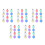 60Pcs Silver Plastic Fillable Baubles for Xmas Hanging Decorations 8
