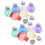 60Pcs Silver Plastic Fillable Baubles for Xmas Hanging Decorations 3