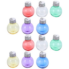 60Pcs Silver Plastic Fillable Baubles for Xmas Hanging Decorations