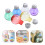 60Pcs Silver Plastic Fillable Baubles for Xmas Hanging Decorations 11