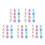 60Pcs Silver Plastic Fillable Baubles for Xmas Hanging Decorations 5