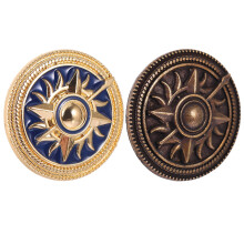 Retro Style Brooches Zinc Alloy 2set 1.2x1.2x0.4in