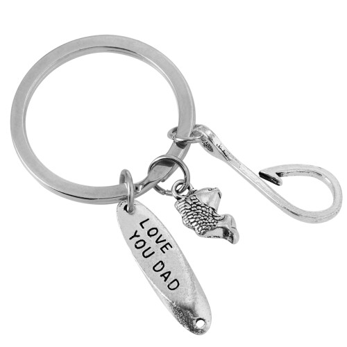 Pendant Key Ring Daddy Keyring Personalised For Father Man Chain