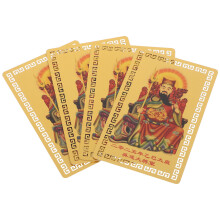 4 Sheets Chinese Amulet Card Feng Shui Ornaments Auspicious Cards