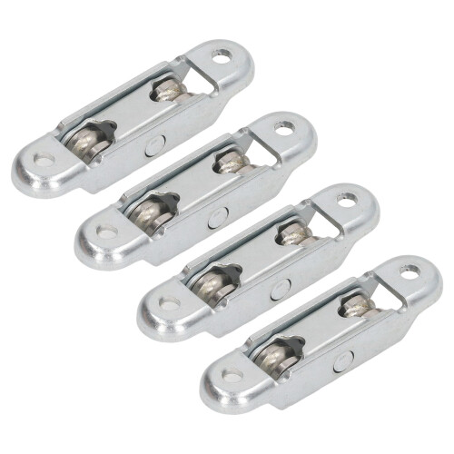 4 Stück Radrollenrolle mit Schlitz Edelstahl 2