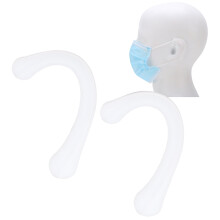 6 Pair Silicone Earloop Protectors to Relieve Ear Pain - White
