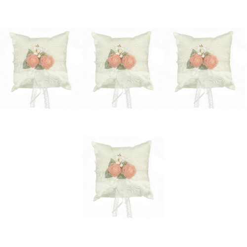 4pcs Wedding Ring Pillow Flower Holder 2