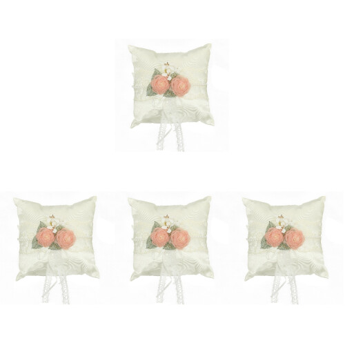 4pcs Wedding Ring Pillow Flower Holder 1
