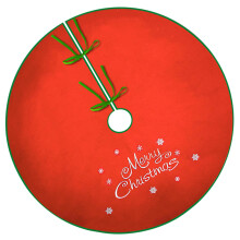 1Pc Red Xmas Tree Skirt Mat Cloth Material Tree Bottom Cover