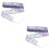 2Pcs Glowing Cloth Ribbon Lamp String Silver Xmas Tree Hanging Decor 7