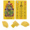 Fengshui Amulettkort Gul PVC För Skydd Bärbar 10