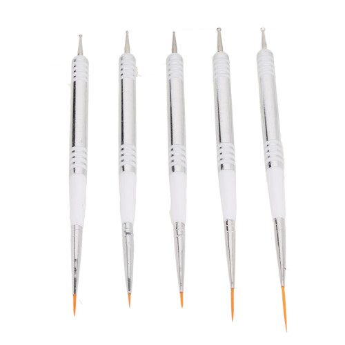 5 Stück Nailart-Pinsel, doppelseitig, 1