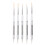 5 Stück Nailart-Pinsel, doppelseitig, 4