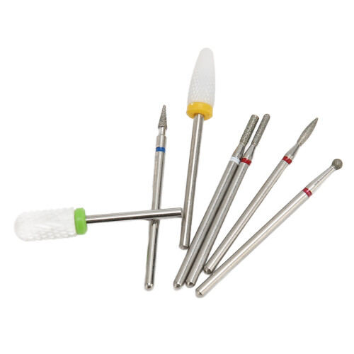 7-teiliges Nagelbohrer-Set aus Keramik und 1