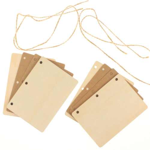 4Pièces Cahiers Beige Mariage Papier Kraft Assemblage Jute