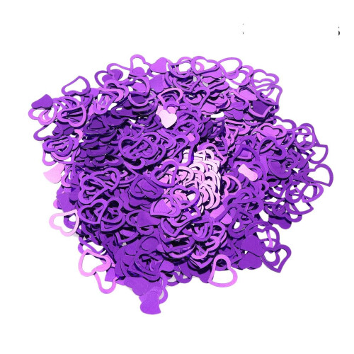 3000Pcs Purple Heart Shape Confetti for Wedding Table Decoration