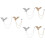 6 Pcs Rhinestone Eagle Brooch with Chain Tassel Lapel Pin 6