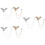 6 Pcs Rhinestone Eagle Brooch with Chain Tassel Lapel Pin 7