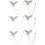 6 Pcs Rhinestone Eagle Brooch with Chain Tassel Lapel Pin 8