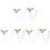 6 Pcs Rhinestone Eagle Brooch with Chain Tassel Lapel Pin 2
