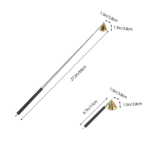 Black Metal Candle Extinguisher Snuffer with Comfortable Grip 1