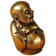 2Pcs Golden Brass Buddha Incense Holder for Sticks Antique Home Decor
