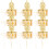 12St Gouden Plastic Candy Geschenkdoos Voor Feestjes 1