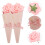 5St Elegante Candy Opslagzakken Roze Papier Cone Voor Bruiloft 7