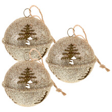 12Stk Weihnachtsbaum Glocken Anhänger Gold Metall Party Hänger