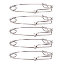 5 Stück Edelstahl Langleine Clips Snap Drehscheibe 2,0 cm Salzwasserangeln