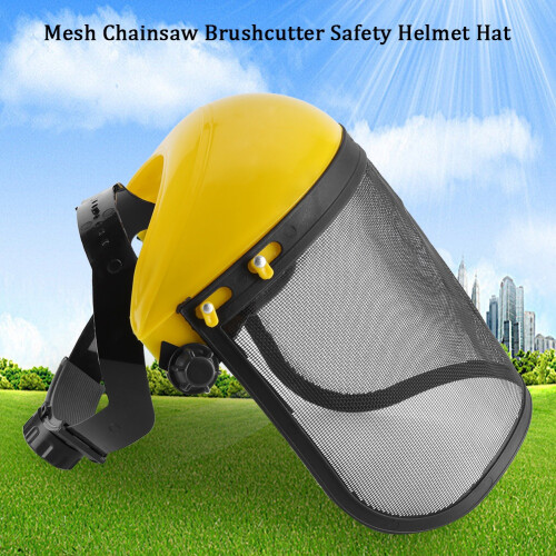 Safety Helmet Hat with Full Face Mesh Visor for Logging Forestry Protection 1