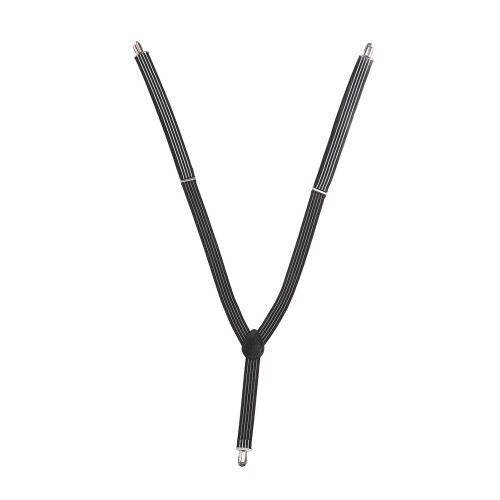 Adjustable Polyester Alloy Pants Wearing Aid Belt for Elderly & Disabled Black White 1