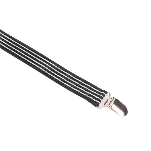 Adjustable Polyester Alloy Pants Wearing Aid Belt for Elderly & Disabled Black White 2