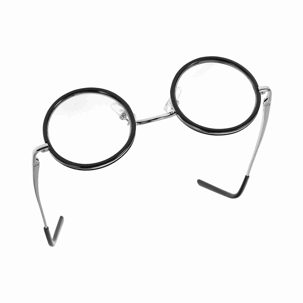 Retro Resin Lightweight Reading Glasses 3.0 Strength Black Silver Frame