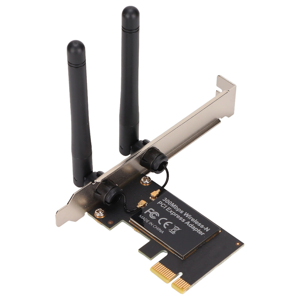 Pcie Wifi Card 300Mbps 2.4Ghz 802.11B/G/N With 2 Antennas 7671357624114