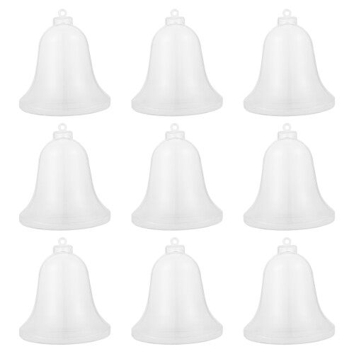 30Pcs Clear Plastic Xmas Pendant Bell-Shaped Candy Storage Container 1