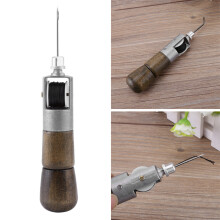 Grundset Leder-Nähset mit Lockstich-Au, 2 Nadeln und Schraubenschlüssel DIY-Werkzeug