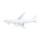 Creative Airplane Toy 777 Alloy Construction Lights Music Pull Back White 9