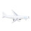 Creative Airplane Toy 777 Alloy Construction Lights Music Pull Back White 3
