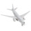 Creative Airplane Toy 777 Alloy Construction Lights Music Pull Back White 2