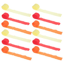 12 Rolls Colored Crepe Paper Ribbon Party Streamer Decor Multipurpose